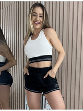 Conjunto Top + Short Moletom Sport Studio Preto