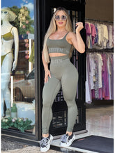 Conjunto Top + Legging Elis Verde Croco=